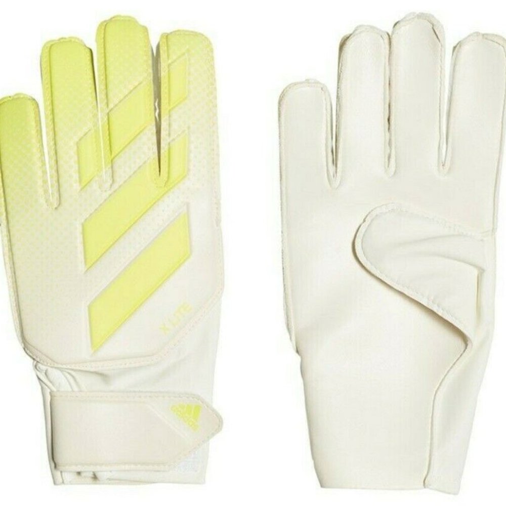 ADIDAS SOCCER X LITE GLOVES WHITE / SOLAR YELLOW